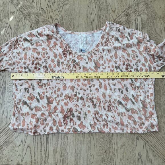 Sadie & Sage Cropped Long Sleeve Animal Print Top Small‎ - Picture 5 of 7